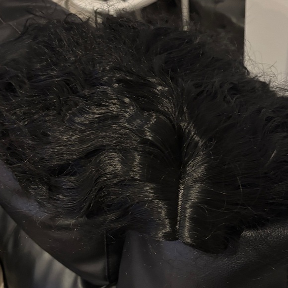 Black synthetic hair crimp style Curly Wig - Picture 3 of 16